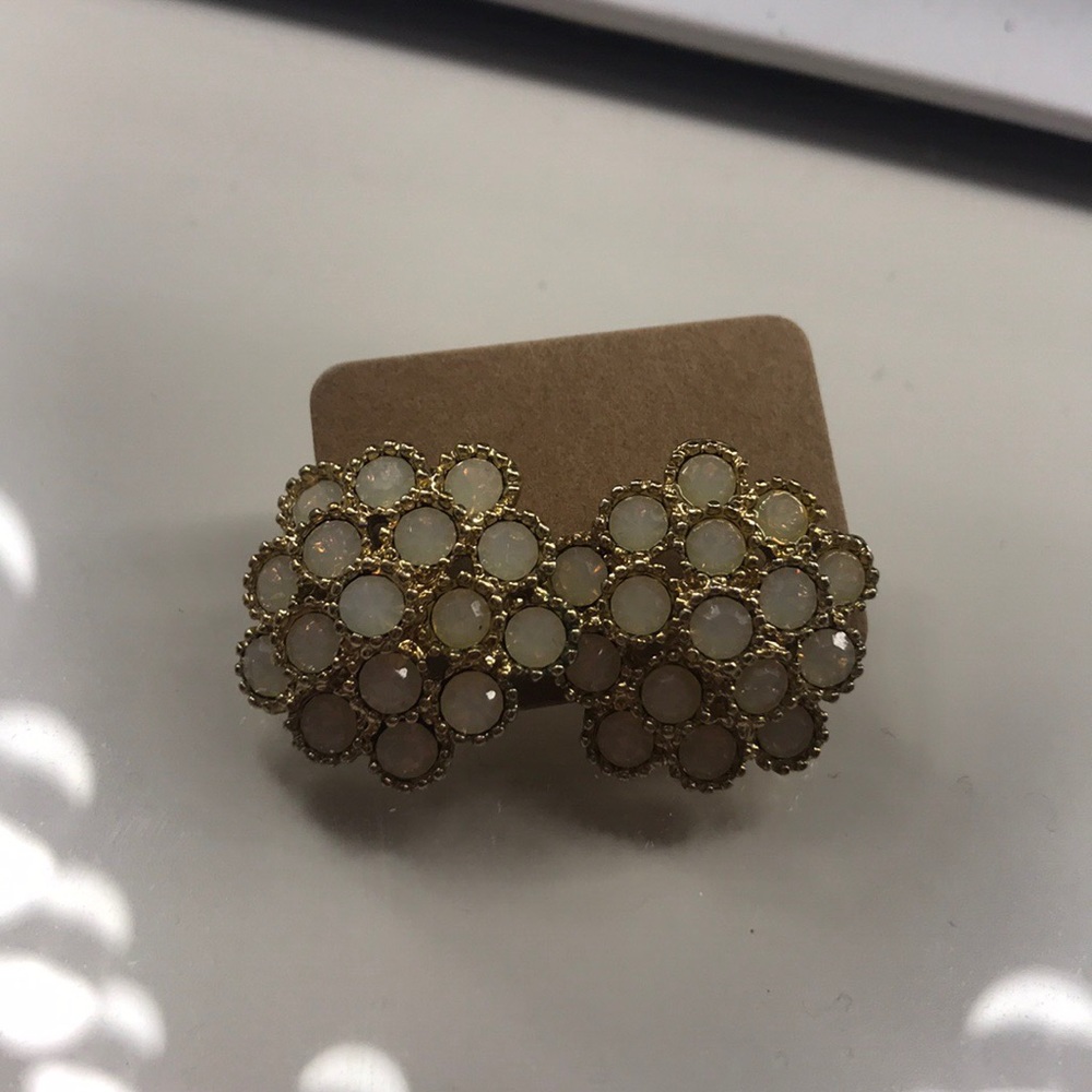 Ivory and Gold Earrings